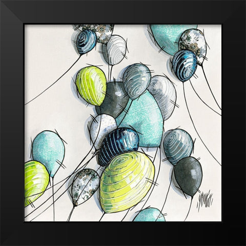 Tropique Black Modern Wood Framed Art Print by Maurier, Geraldine
