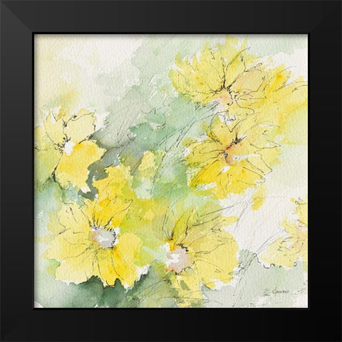 Fleurs du soleil I Black Modern Wood Framed Art Print by Manero, Annie
