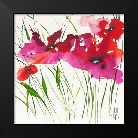 La danse du pavotÂ  II Black Modern Wood Framed Art Print by Zacher-Finet, Isabelle