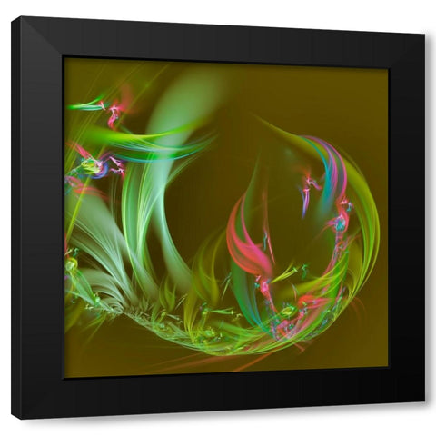 Chahut II Black Modern Wood Framed Art Print by REVILO