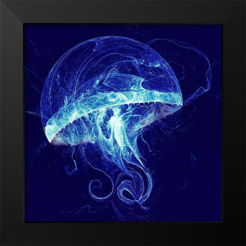 Stun Black Modern Wood Framed Art Print by REVILO