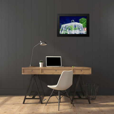 Glasshouse by Eiffel Black Modern Wood Framed Art Print by Gee, Tonee
