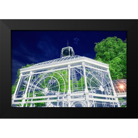 Glasshouse by Eiffel Black Modern Wood Framed Art Print by Gee, Tonee