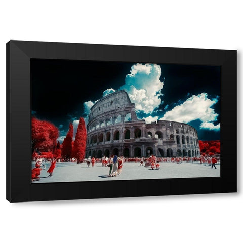 Roma-Colesium Black Modern Wood Framed Art Print with Double Matting by Gee, Tonee