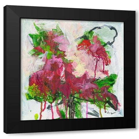 Poisonettia Black Modern Wood Framed Art Print by Mayer, Verena