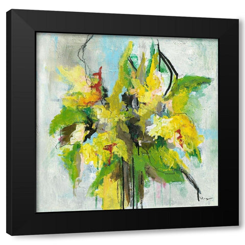 Narcissa Black Modern Wood Framed Art Print with Double Matting by Mayer, Verena