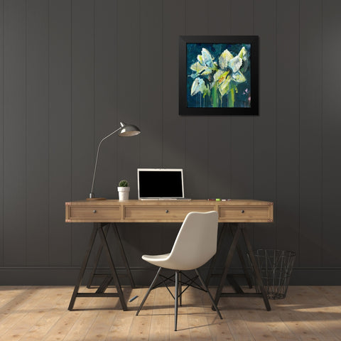 Amaryllis Black Modern Wood Framed Art Print by Mayer, Verena