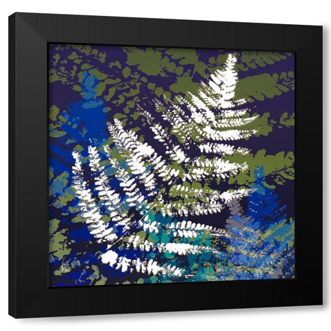 Hidden Silver Black Modern Wood Framed Art Print with Double Matting by MIRA