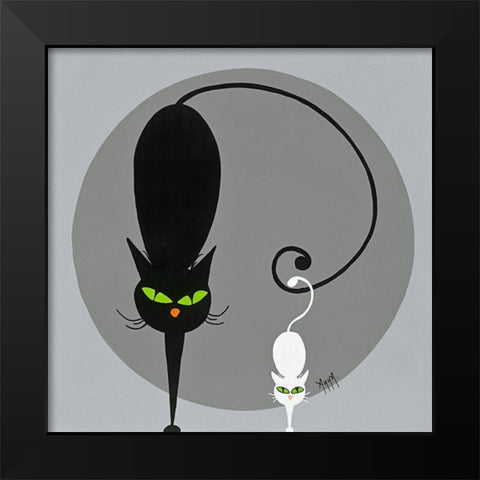 Chasselas Black Modern Wood Framed Art Print by ANNA