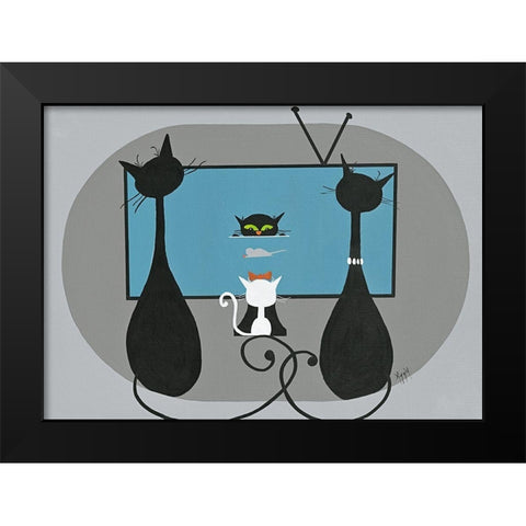 Tele-Achat Black Modern Wood Framed Art Print by ANNA