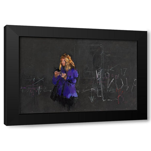 Mobile Black Modern Wood Framed Art Print with Double Matting by Groenhart, Jan