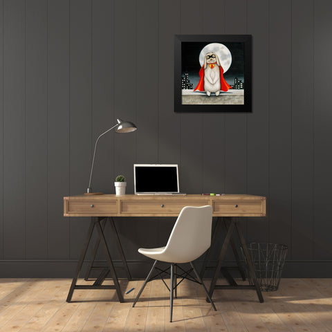 Du pain sur la planche Black Modern Wood Framed Art Print by Ann R
