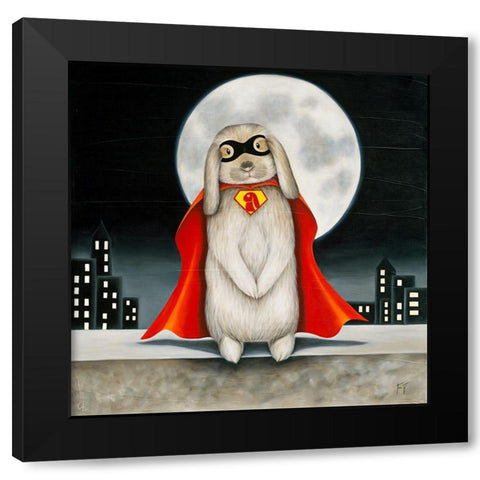 Du pain sur la planche Black Modern Wood Framed Art Print by Ann R