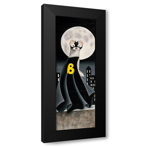 Bat Belette IV Black Modern Wood Framed Art Print with Double Matting by Ann R