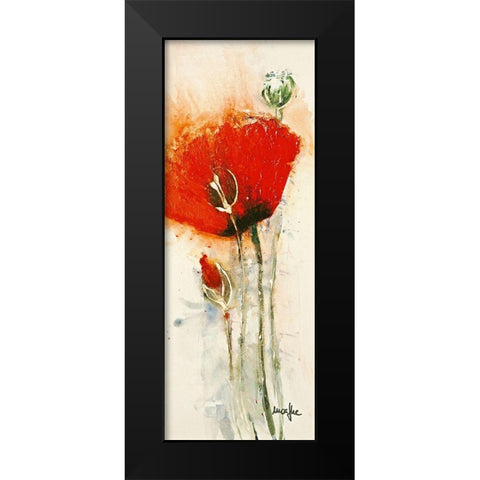 Mohnblumen II Black Modern Wood Framed Art Print by Marthe
