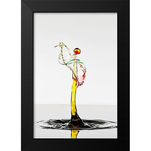 Le guitariste Black Modern Wood Framed Art Print by Sanchez, Manuel