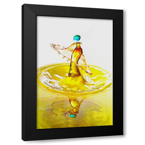 Yellow Dancer Black Modern Wood Framed Art Print with Double Matting by Sanchez, Manuel