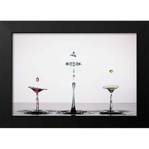 Trilogie Black Modern Wood Framed Art Print by Sanchez, Manuel