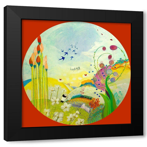 Le reve Black Modern Wood Framed Art Print with Double Matting by Naudin, Genevieve