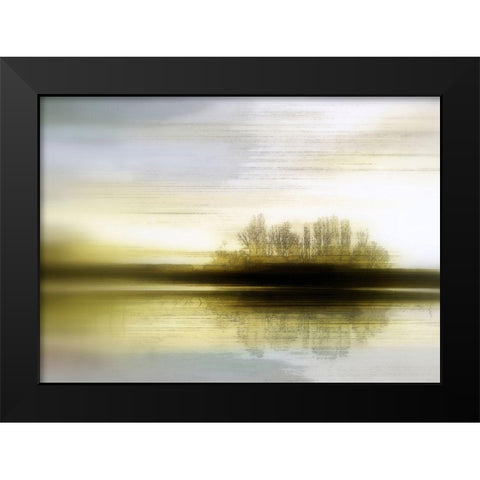 Morgennebel Black Modern Wood Framed Art Print by Baumann, Matthias