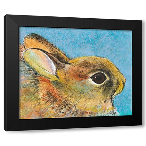 Hase II Black Modern Wood Framed Art Print with Double Matting by Botman, Loes