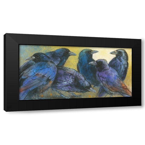 Amseln Black Modern Wood Framed Art Print with Double Matting by Botman, Loes