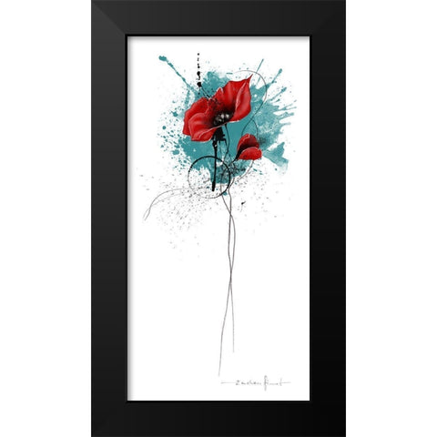 Trash poetry fleurie III Black Modern Wood Framed Art Print by Zacher-Finet, Isabelle