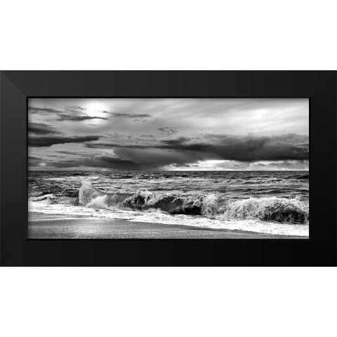Storm II Black Modern Wood Framed Art Print by Steger, Uwe