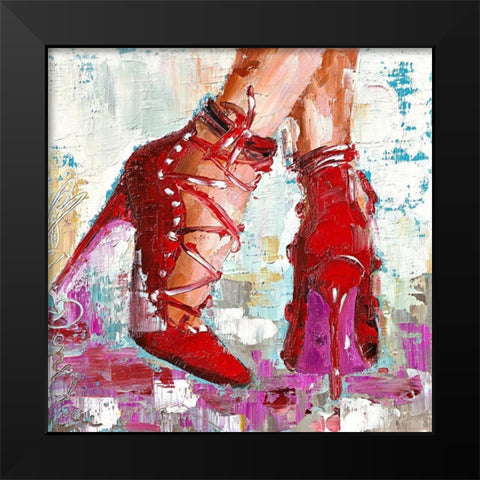 Demi tour Black Modern Wood Framed Art Print by Catherine M.