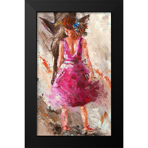 Ma belle etoile I Black Modern Wood Framed Art Print by Catherine M.