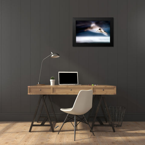 Dreamfly Black Modern Wood Framed Art Print by Steger, Uwe