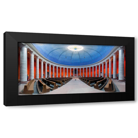 St.Ludwig-Kirche Darmstadt Black Modern Wood Framed Art Print by Fischer, Rolf
