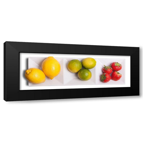 Dreierlei Obstauswahl Black Modern Wood Framed Art Print with Double Matting by Brosius, Volker