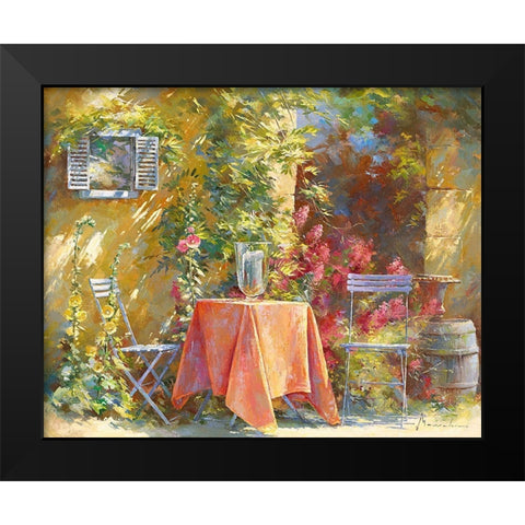 Belle provencale Black Modern Wood Framed Art Print by Messely, Johan