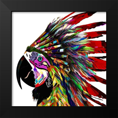 Loco Black Modern Wood Framed Art Print by GRIFF