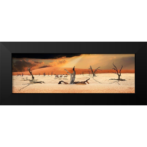 Trees in the Sandsea Black Modern Wood Framed Art Print by Hillert, Peter