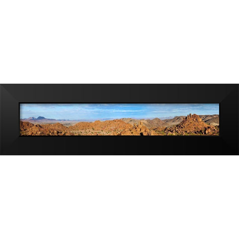 Damaraland Black Modern Wood Framed Art Print by Hillert, Peter