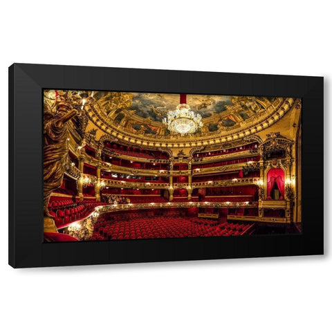 Opera Room II Black Modern Wood Framed Art Print with Double Matting by Ronin
