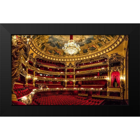 Opera Room II Black Modern Wood Framed Art Print by Ronin