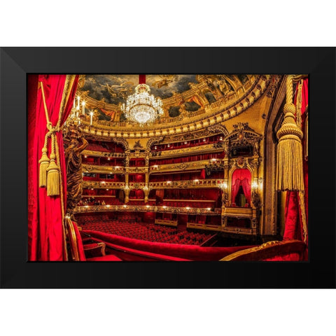 Opera Room III Black Modern Wood Framed Art Print by Ronin