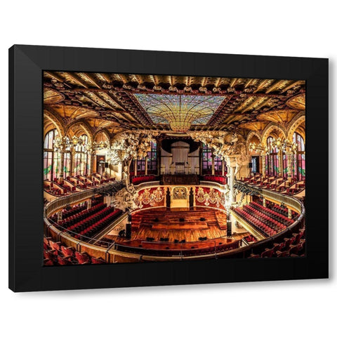 Opera Room IV Black Modern Wood Framed Art Print by Ronin
