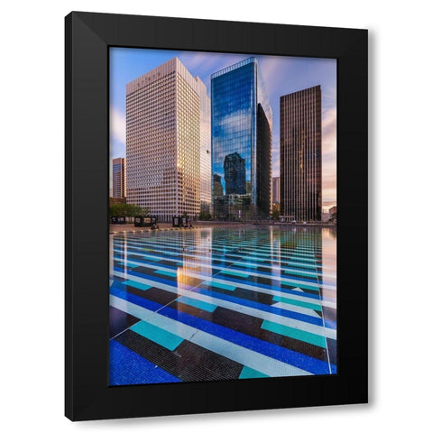 La Defense Black Modern Wood Framed Art Print by Bertrande, Arnaud