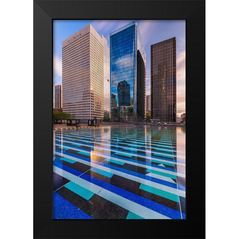La Defense Black Modern Wood Framed Art Print by Bertrande, Arnaud