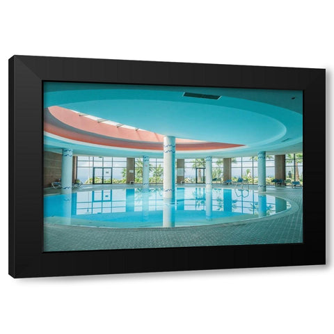 Piscine interieur Black Modern Wood Framed Art Print with Double Matting by Bertrande, Arnaud