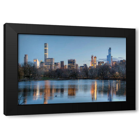 New Yorker Black Modern Wood Framed Art Print with Double Matting by Terrible, Aurelien