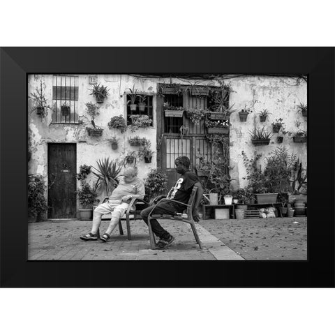 Siesta Black Modern Wood Framed Art Print by Stein, Oliver
