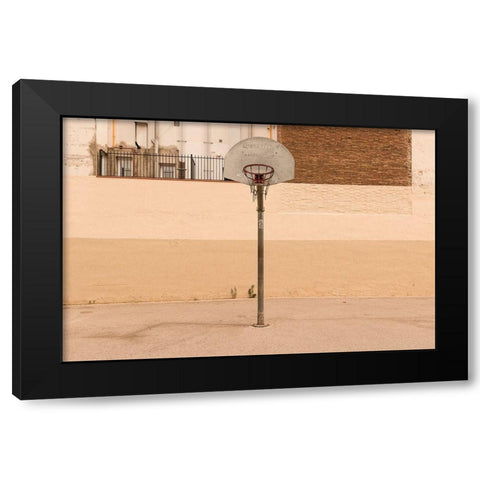 Speedcourt Black Modern Wood Framed Art Print with Double Matting by Stein, Oliver