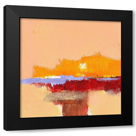 Ohne Titel XII Black Modern Wood Framed Art Print with Double Matting by Groenhart, Jan