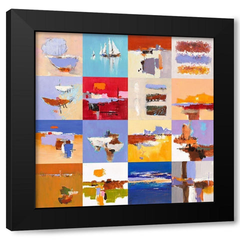 4 x 4 Black Modern Wood Framed Art Print by Groenhart, Jan