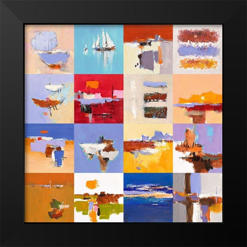 4 x 4 Black Modern Wood Framed Art Print by Groenhart, Jan